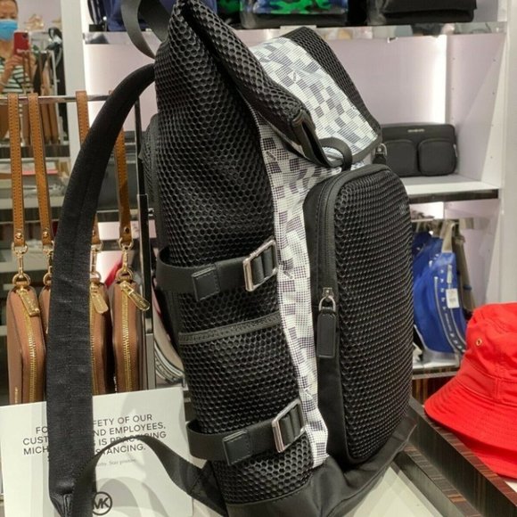 NWT Michael Kors Mens Kent Rolltop Backpack - Picture 3 of 6